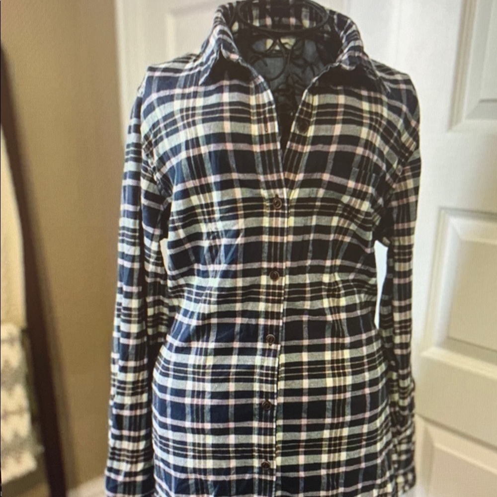 Plaid Button Down Shirt for Women